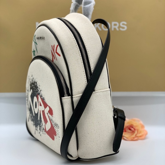 MICHAEL KORS GRAFFITI ABBEY MD BACKPACK LT CRM MUL - Picture 15 of 16